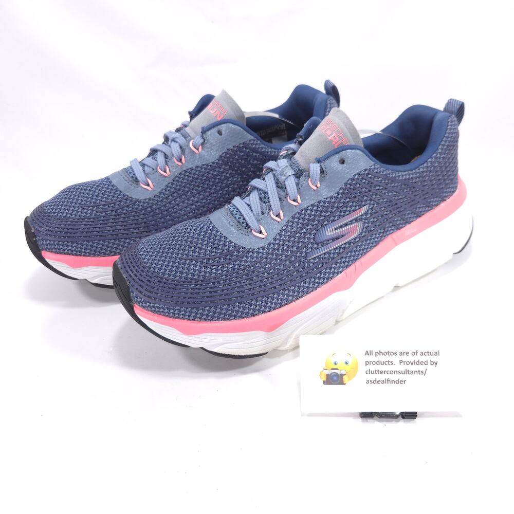 Skechers Goga Max GoRun Athletic Slip On Shoe Womens Size 9.5 17693W Blue
